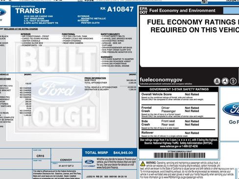 Used 2018 Ford Transit 150 130 Low Roof image 12