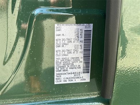 New 2025 Nissan Frontier PRO-4X w/ Pro Convenience Package image 29