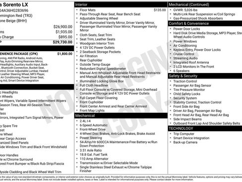 Used 2017 Kia Sorento LX w/ LX Convenience Package image 6