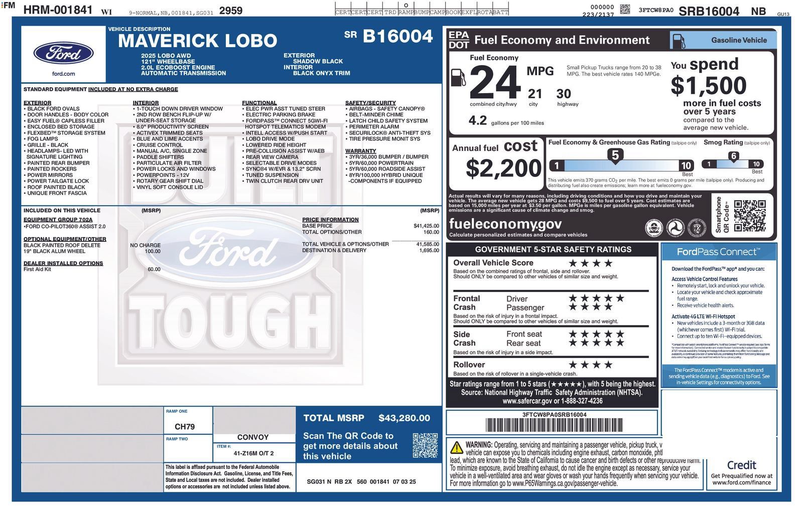Used 2025 Ford Maverick Lobo AWD/4WD image 7