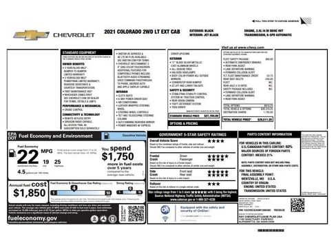 Used 2021 Chevrolet Colorado LT w/ Fleet Safety Package RWD image 7