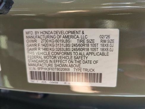 New 2026 Honda Ridgeline TrailSport image 17