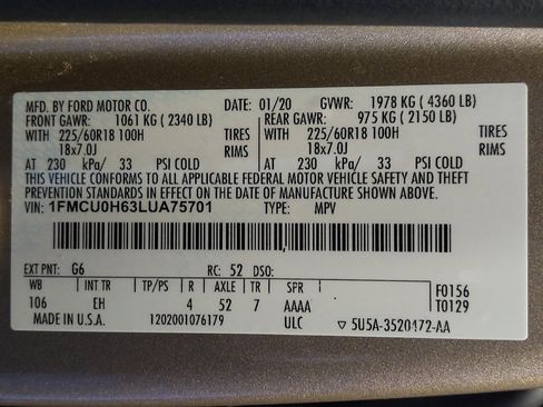 Used 2020 Ford Escape SEL FWD image 33