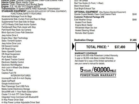 Used 2020 Jeep Cherokee Trailhawk w/ Cold Weather Group image 2