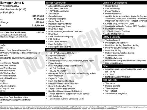 Certified 2021 Volkswagen Jetta S w/ Driver Assistance Package FWD image 7