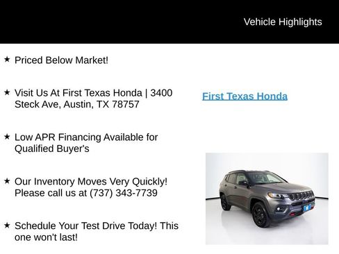 Used 2023 Jeep Compass Trailhawk AWD/4WD image 9
