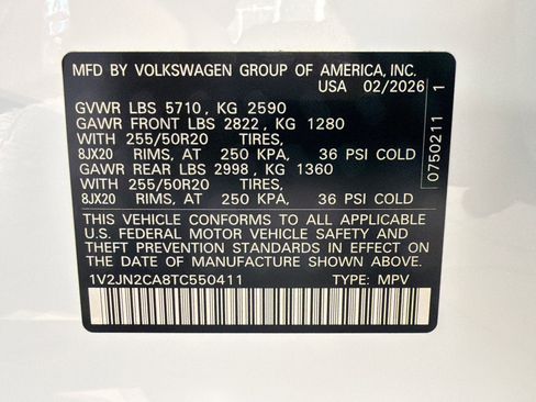 New 2026 Volkswagen Atlas SE image 19