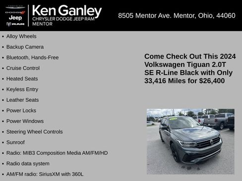 Used 2024 Volkswagen Tiguan SE R-Line AWD/4WD image 5