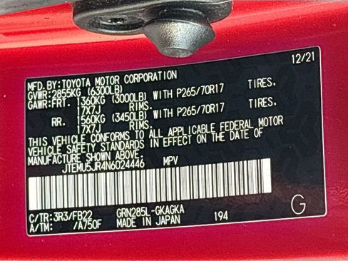 Certified 2022 Toyota 4Runner SR5 w/ Wilderness Package (TMS) AWD/4WD image 34
