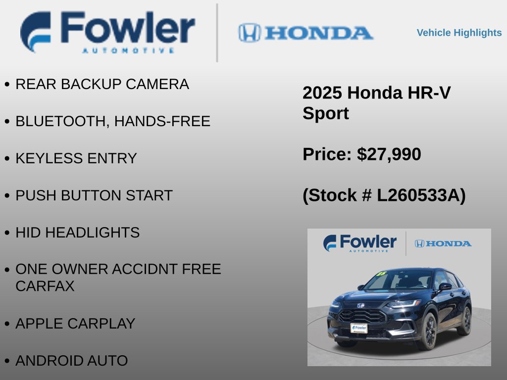 Used 2025 Honda HR-V Sport image 4