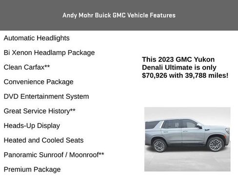 Used 2023 GMC Yukon Denali Ultimate w/ LPO, Floor Liner Package image 8