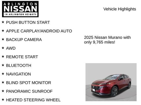 Certified 2025 Nissan Murano SL w/ Cargo Package AWD/4WD image 8