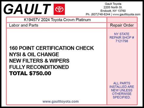 Certified 2024 Toyota Crown Platinum AWD/4WD image 2