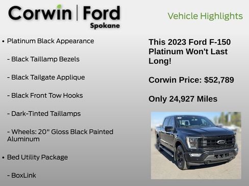 Used 2023 Ford F150 Platinum AWD/4WD image 13