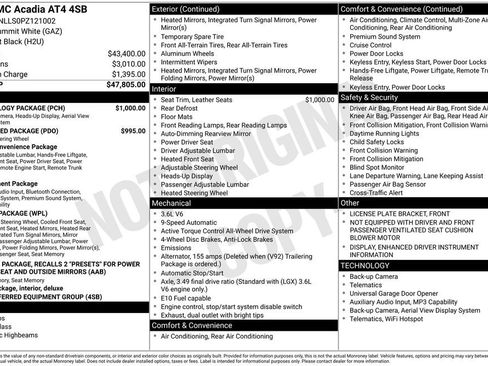 Used 2023 GMC Acadia AT4 w/ Technology Package image 41