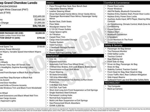 Used 2017 Jeep Grand Cherokee Laredo w/ Quick Order Package 23E AWD/4WD image 7
