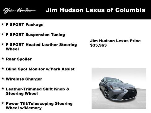 Used 2021 Lexus ES 350 F Sport w/ Accessory Package 2 image 3