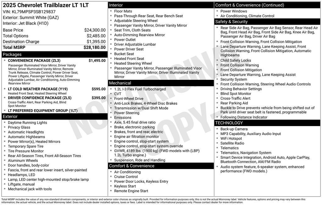 Used 2025 Chevrolet TrailBlazer LT w/ Convenience Package FWD image 35