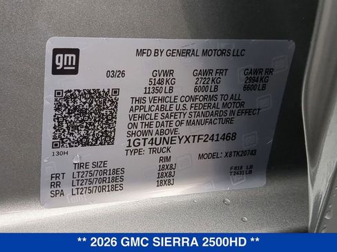 New 2026 GMC Sierra 2500 SLT w/ SLT Convenience Package AWD/4WD image 26