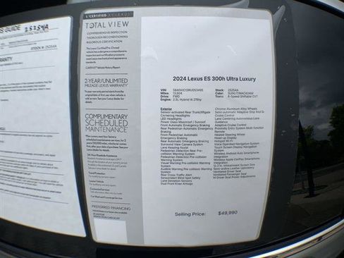 Certified 2024 Lexus ES 300h Ultra Luxury image 26