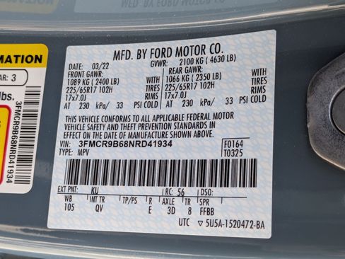 Used 2022 Ford Bronco Sport Big Bend w/ Convenience Package AWD/4WD image 32