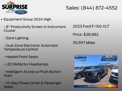 Used 2023 Ford F150 XLT w/ Equipment Group 302A High AWD/4WD image 13