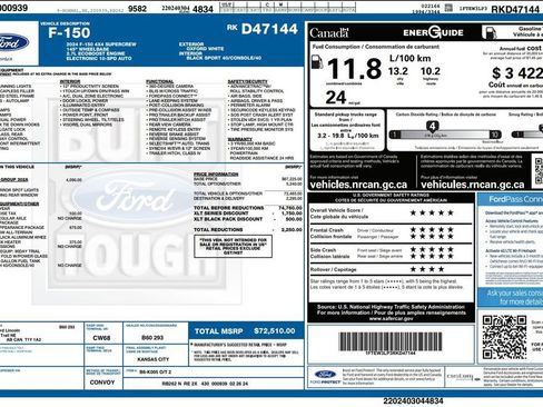 Used 2024 Ford F150 XLT w/ Equipment Group 302A MID image 3