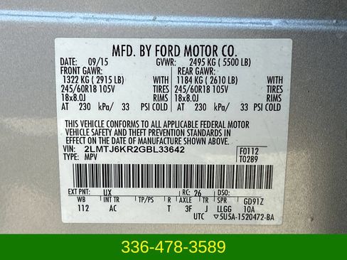 Used 2016 Lincoln MKX Select w/ Select Plus Package FWD image 31
