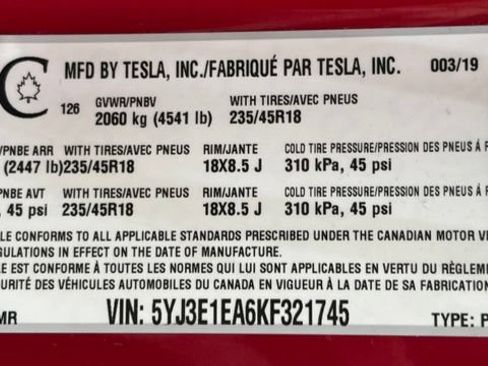 Used 2019 Tesla Model 3 Long Range RWD image 36