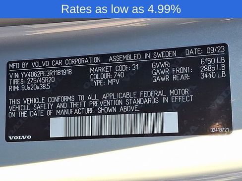 Certified 2024 Volvo XC90 B6 Plus w/ Protection Package Premier image 26