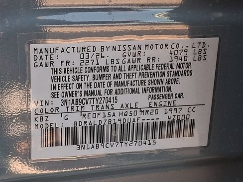 Used 2026 Nissan Sentra SV w/ SV Convenience Package FWD image 27