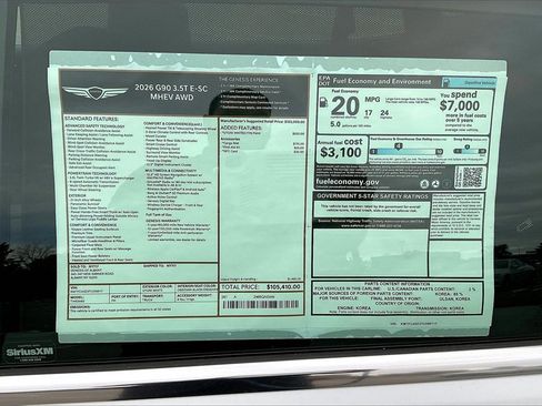 New 2026 Genesis G90 3.5T image 14