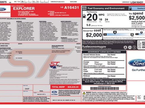 Used 2020 Ford Explorer ST w/ Premium Technology Package image 28