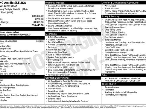 Used 2023 GMC Acadia SLE image 34