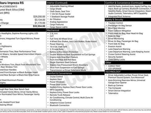 New 2025 Subaru Impreza RS image 5