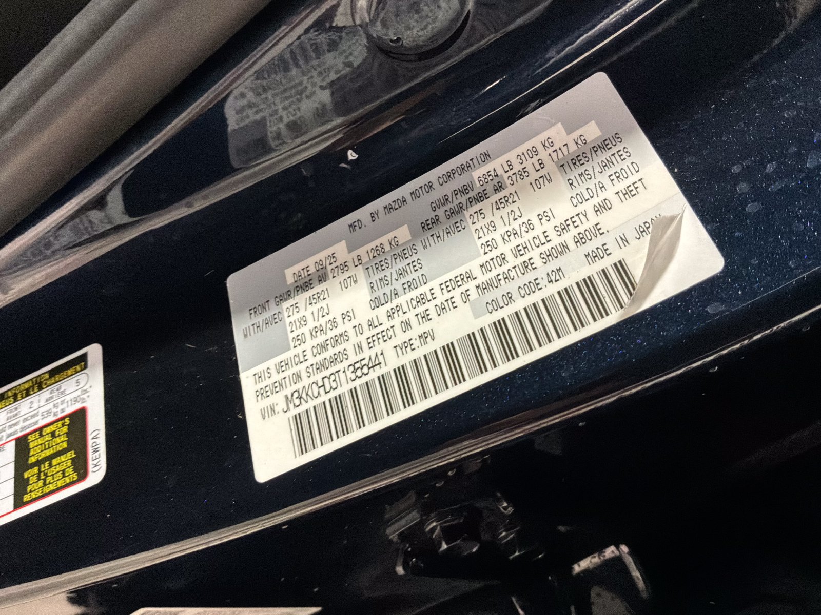 Used 2026 MAZDA CX-90 3.3 Turbo w/ Premium Sport Pkg AWD/4WD image 31