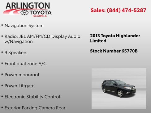 Used 2013 Toyota Highlander Limited AWD/4WD image 2