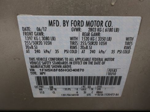 Used 2017 Ford Explorer Limited w/ Equipment Group 301A image 21