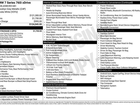 Used 2024 BMW 760i xDrive w/ Premium Package 2 image 44