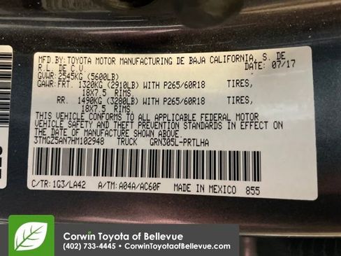 Used 2017 Toyota Tacoma Limited w/ Tow Package image 30