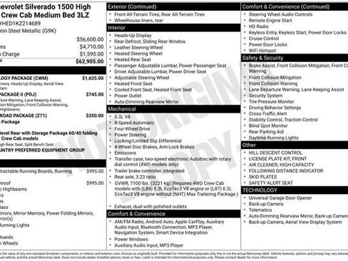 Used 2019 Chevrolet Silverado 1500 High Country w/ Technology Package image 3