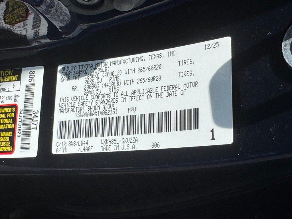 Certified 2026 Toyota Sequoia 1794 Edition w/ TRD Off-Road Package AWD/4WD image 28