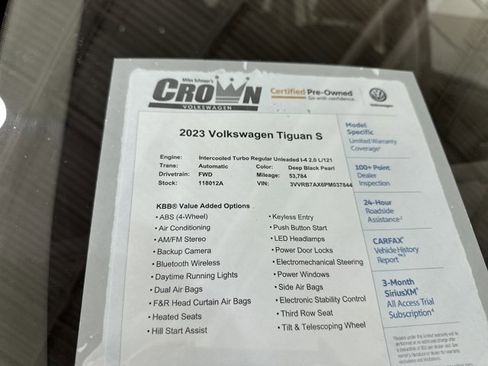 Certified 2023 Volkswagen Tiguan S image 40