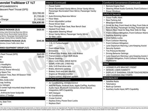 Used 2021 Chevrolet TrailBlazer LT w/ Convenience Package FWD image 3
