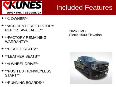 Used 2026 GMC Sierra 1500 Elevation w/ Elevation Premium Package AWD/4WD image 3