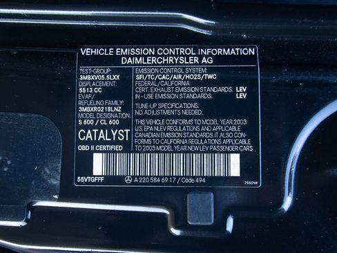 Used 2003 Mercedes-Benz CL 600 image 20