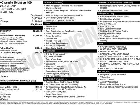 New 2026 GMC Acadia Elevation w/ Black Edition FWD image 48