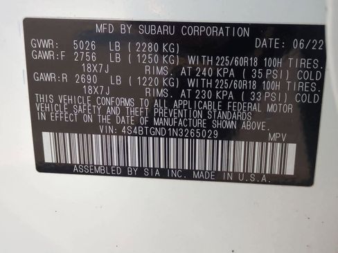 Used 2022 Subaru Outback Limited XT image 38