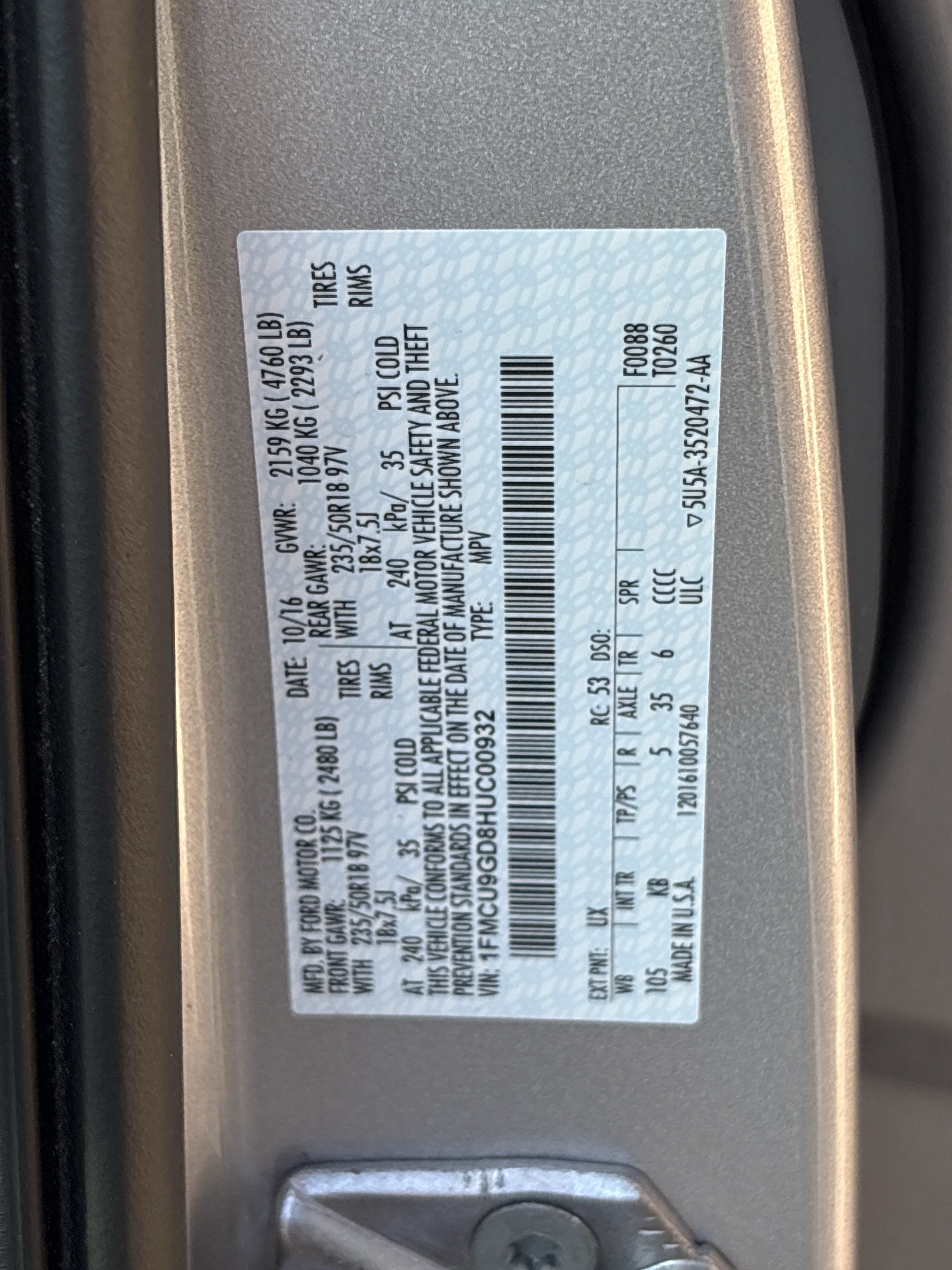 Used 2017 Ford Escape SE w/ Equipment Group 201A AWD/4WD image 33