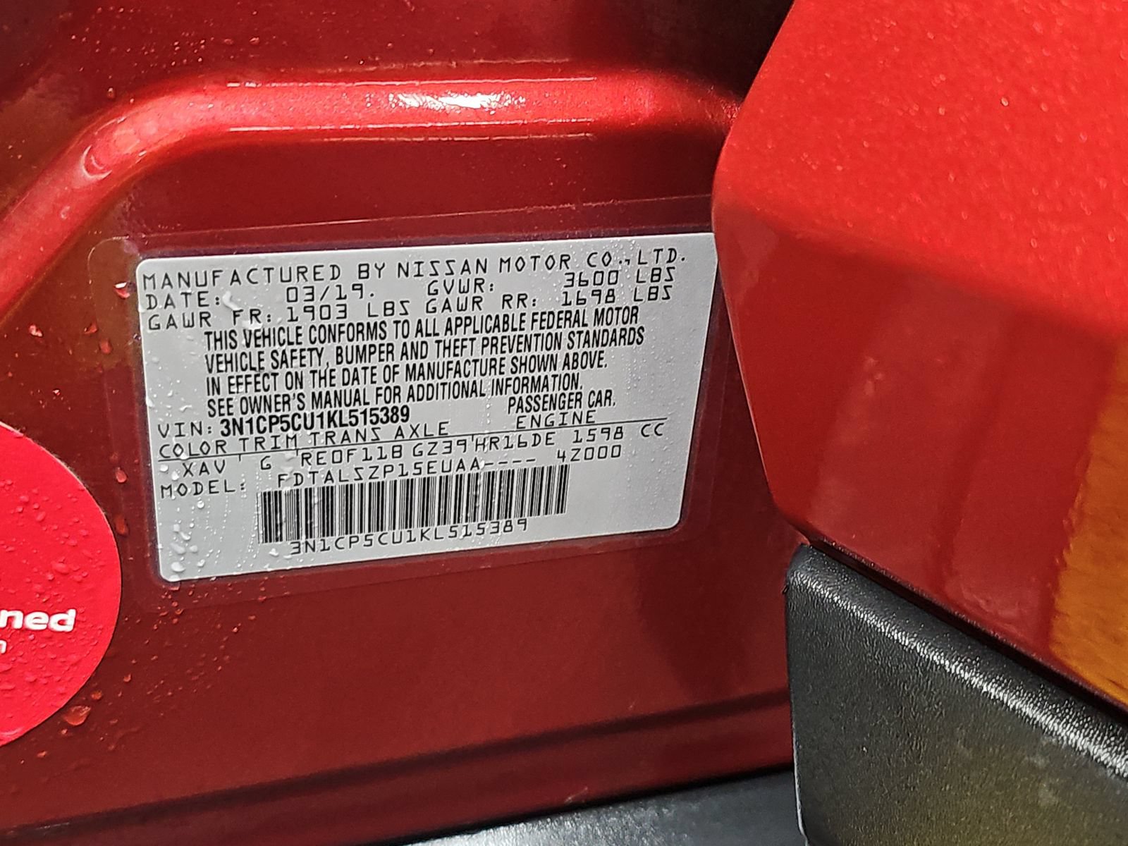 Used 2019 Nissan Kicks SV FWD image 15